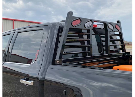 Anderson Custom Iron Works 20-23 SILVERADO 2500/3500 SWB HEADACHE RACK-LIGHTED,OPEN,FULL HANDRAIL