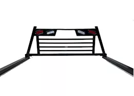 Anderson Custom Iron Works 14-18 silverado 1500/15-19 silverado 2500/3500 lwb headache rack-lighted,closed,toolbox cut handrail