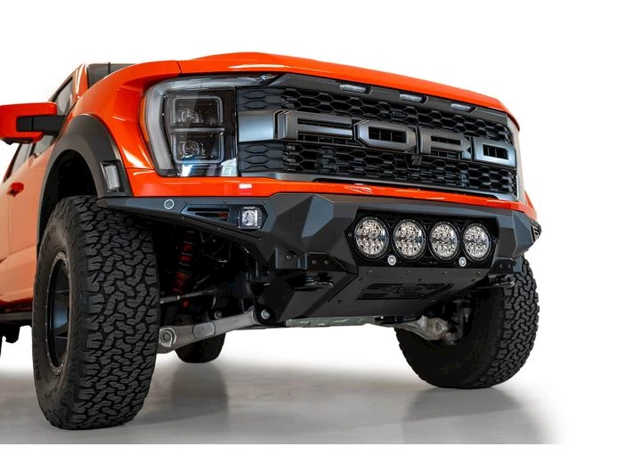 Addictive Desert 21-C F150 RAPTOR BOMBER FRONT BUMPER BLACK(MOUINTS 4 RIGED 360 6IN ROUND LIGHTS)