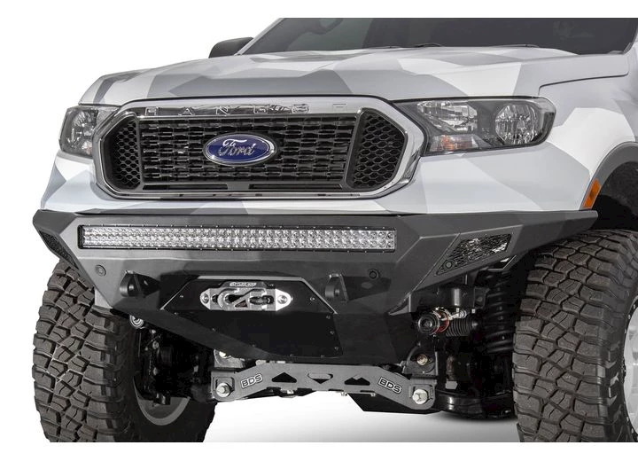 Addictive Desert 19-C RANGER STEALTH FIGHTER FRONT BUMPER FRONT BUMPER BLACK WITH WINCH MOUNT AND SENSOR CUTOUTS