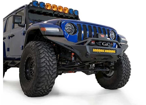 Addictive Desert 18-C WRANGLER STEALTH FIGHTER FRONT BUMPER FULL LENGTH UNIVERSAL 20IN MOUNTS BLACK