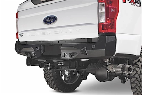 Addictive Desert 17-19 F250/F350 SUPER DUTY STEALTH FIGHTER REAR BUMPER HAMMER/SATIN BLACK