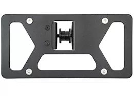 Addictive Desert Clevis mounted license plate bracket mounts to d-ring mount with 1in hole black