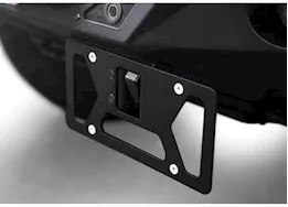 Addictive Desert Clevis mounted license plate bracket mounts to d-ring mount with 1in hole black