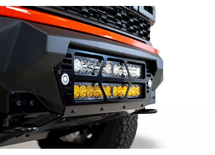 Addictive Desert 21-c f150 raptor bomber front bumper black parking cutouts(mounts 2 2in light bars)