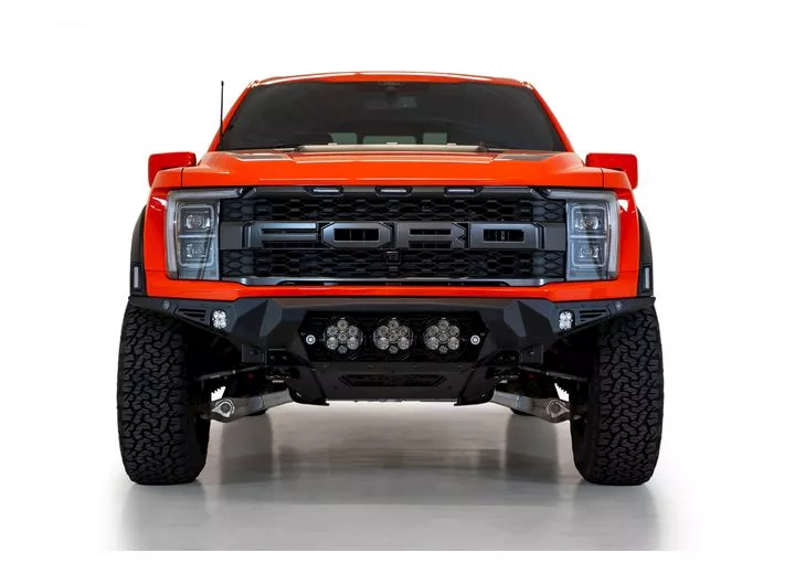 Addictive Desert 21-c f150 raptor bomber front bumper black(mounts for 3 baja design lp6 round lights)