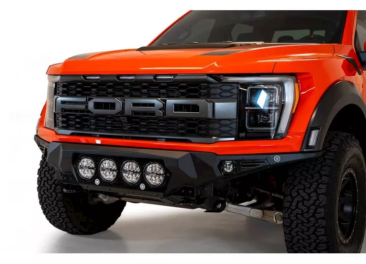 Addictive Desert 21-c f150 raptor bomber front bumper black(mouints 4 riged 360 6in round lights)