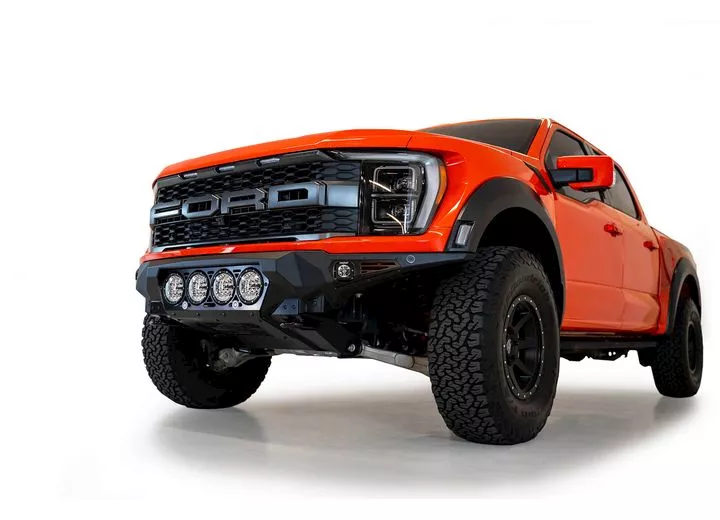 Addictive Desert 21-c f150 raptor bomber front bumper black(mouints 4 riged 360 6in round lights)