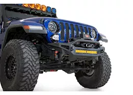 Addictive Desert 18-c wrangler rock fighter front bumper w/ mounts for 5 cube lights or 20in universal light bar blk