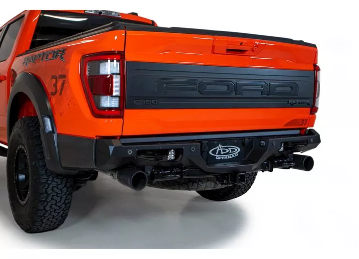 Addictive Desert 21-c f150 raptor bomber rear bumper black (mounts for 2 cube lights) sensor cutouts