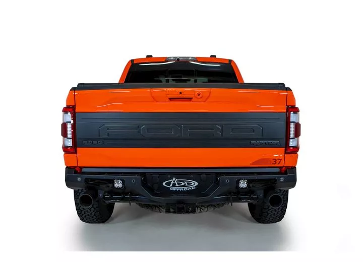 Addictive Desert 21-c f150 raptor bomber rear bumper black (mounts for 2 cube lights) sensor cutouts