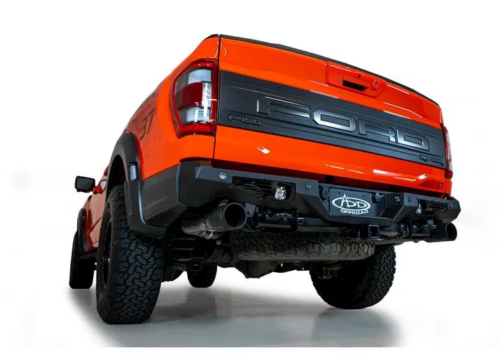 Addictive Desert 21-c f150 raptor bomber rear bumper black (mounts for 2 cube lights) sensor cutouts