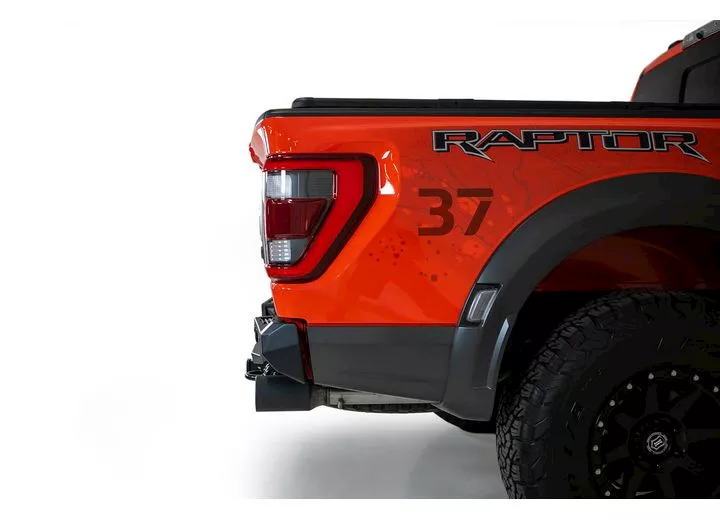 Addictive Desert 21-c f150 raptor bomber rear bumper black (mounts for 2 cube lights) sensor cutouts