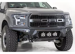 Addictive Desert 17-c raptor bomber front bumper w/3 baja designs lp6 mnts and dually mnts on sides in hammer black