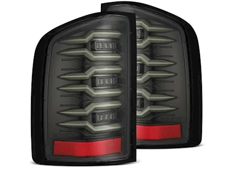 AlphaRex USA 07-13 SILVERADO 1500/07-14 2500/3500HD LUXX LED TAIL LIGHTS ALPHA-BLACK
