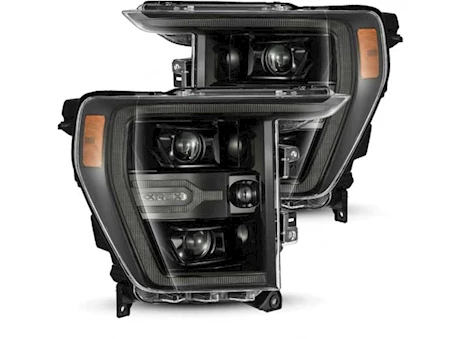 AlphaRex USA 21-20 F150 LUXX LED PROJECTOR HEADLIGHTS ALPHA-BLACK W/ ACT LIGHT & SEQ SIGNAL