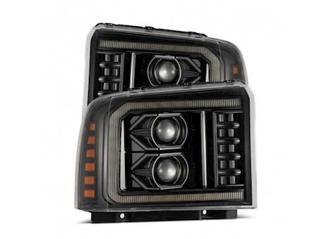 AlphaRex USA 05-07 f250/f350/f450/f550 super duty luxx-series projector headlights alpha-blk Main Image