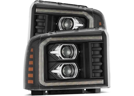 AlphaRex USA 05-07 f250/f350/f450/f550 super duty luxx-series projector headlights black Main Image