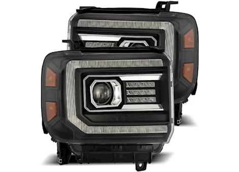 AlphaRex USA 14-18 SIERRA LUXX-SERIES LED PROJECTOR HEADLIGHTS BLACK