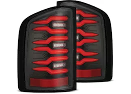 AlphaRex USA 07-13 silverado 1500/07-14 2500/3500hd luxx led tail lights black/red