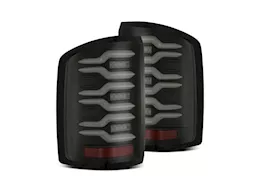 AlphaRex USA 14-18 sierra 1500/2500/3500hd luxx led tail lights alpha-black w/activation light & seq signal