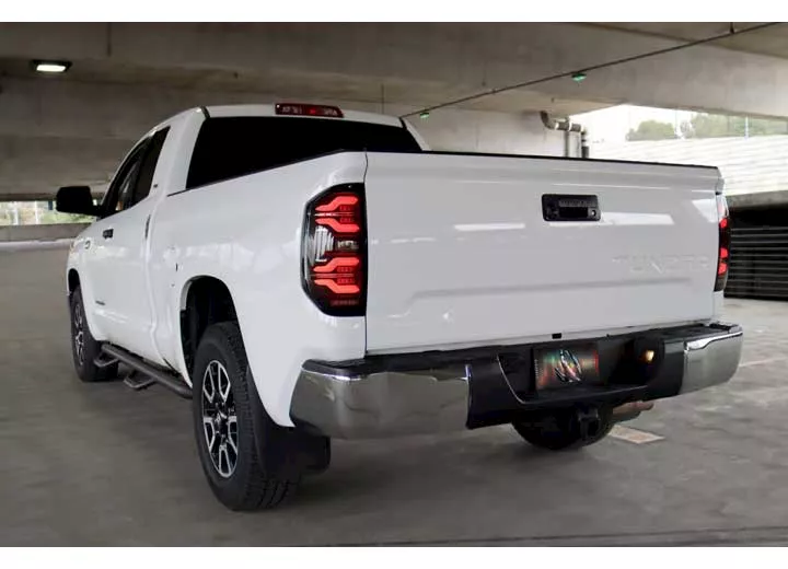 AlphaRex USA 14-21 tundra luxx-series led tail lights black/red w/activation light & seq signal red