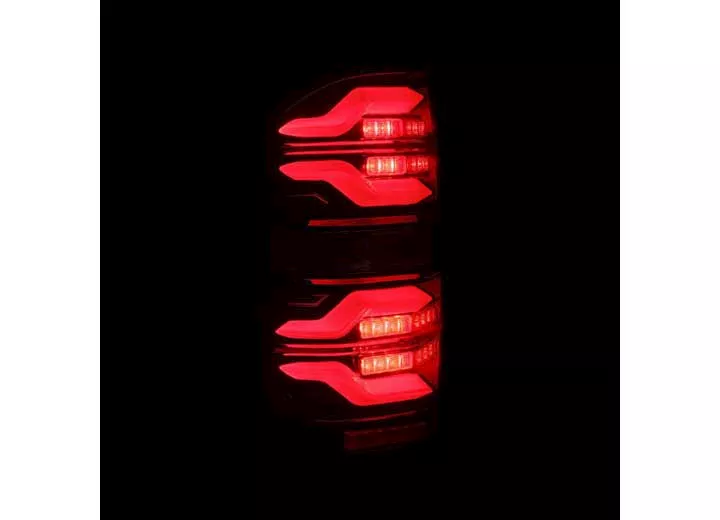 AlphaRex USA 14-21 tundra luxx-series led tail lights black/red w/activation light & seq signal red