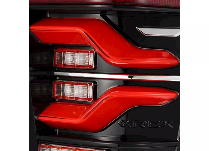 AlphaRex USA 16-23 tacoma luxx-series led tail lights black/red w/activation light & seq signal red