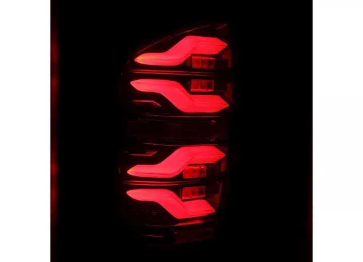 AlphaRex USA 16-23 tacoma luxx-series led tail lights black/red w/activation light & seq signal red