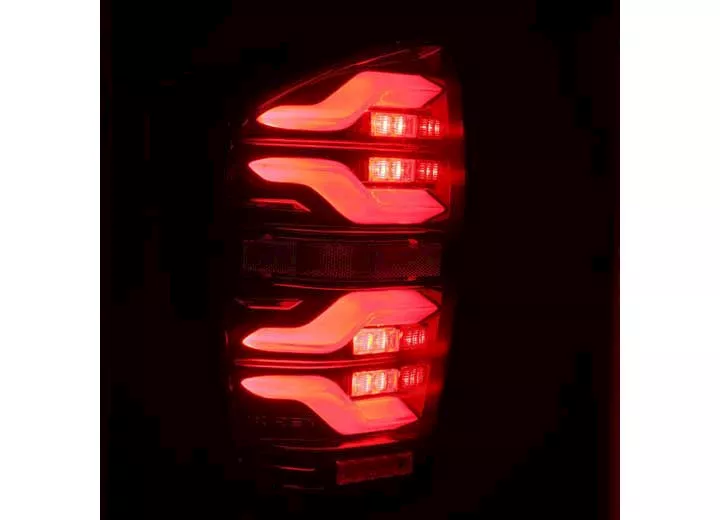 AlphaRex USA 16-23 tacoma luxx-series led tail lights black/red w/activation light & seq signal red