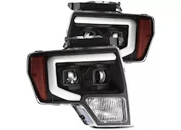 AlphaRex USA 09-14 f150 luxx-series led projector headlights plank style design black