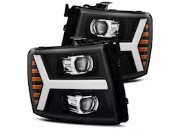 AlphaRex USA 07-14 silverado 1500/07-14 silverado 2500/3500hd pro-series projector headlights black