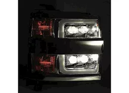 AlphaRex USA 15-18 silverado 2500/3500hd led projector headlights w/ act light/seq signal & drl blk