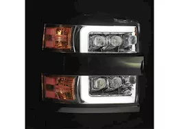 AlphaRex USA 15-18 silverado 2500/3500hd led projector headlights w/ act light/seq signal & drl blk