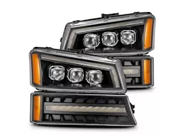 AlphaRex USA 03-06 silverado 1500/2500/3500 avalanche nova led projector headlights/black