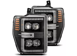 AlphaRex USA 08-10 f250/350/450/550 nova led projector headlights  black w/ act light & seq  signal