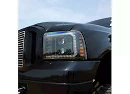 AlphaRex USA 05-07 f250/f350/f450/f550 super duty luxx-series projector headlights black