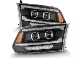 AlphaRex USA 09-18 ram 2500 led projector headlights w/ act light/seq signal and drl plank st