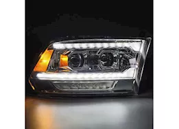 AlphaRex USA 09-18 ram 2500 led projector headlights plank style w/ act light/seq signal & dr