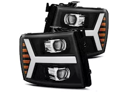 AlphaRex USA 07-14 silverado 1500/07-14 silverado 2500/3500hd pro-series projector headlights black