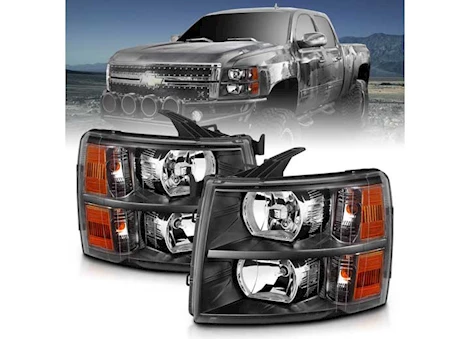 Anzo, Usa 07-13 SILVERADO CRYSTAL HEADLIGHTS BLACK