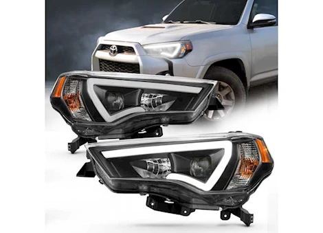 Anzo, Usa 14-18 4 runner projector headlights w/ plank style switchback black w/ amber Main Image