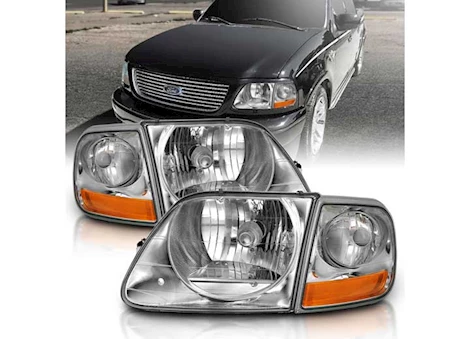 Anzo, Usa 97-03 f150 crystal headlight g2 clear with parking light Main Image