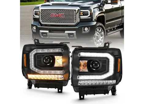 Anzo, Usa 16-19 sierra 1500 w/ factory hid bulbs projector headlights Main Image