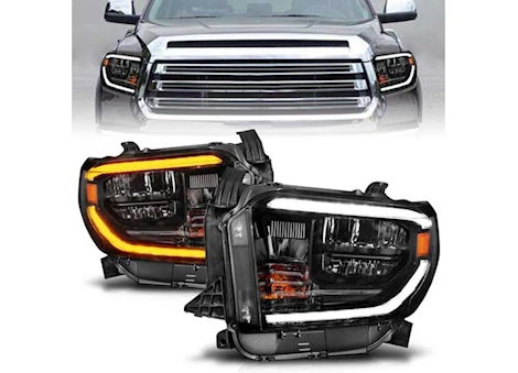 Anzo, Usa 14-21 TUNDRA LED CRYSTAL HEADLIGHTS W/SWITCHBACK BLACK HOUSING W/DRL