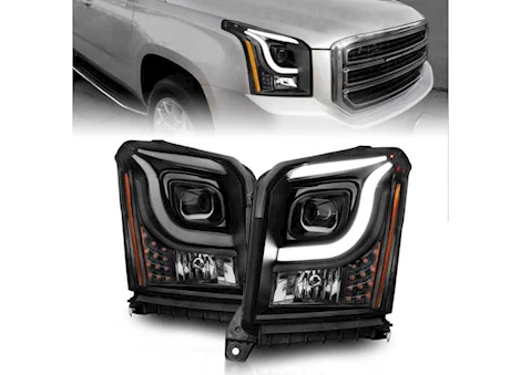 Anzo, Usa 15-17 yukon & xl projector headlights w/light bar balck housing Main Image