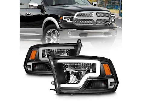 Anzo, Usa 09-20 RAM 1500/10-18 RAM 2500/3500 FULL LED SQUARE PROJECTOR HEADLIGHTS W/LIGHT BAR CHROME HOUSING