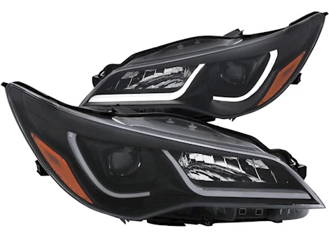 Anzo, Usa 15-16 CAMRY 4DR PROJECTOR HEADLIGHTS W/PLANK STYLE DESIGN BLACK W/AMBER DRIVE/PASS