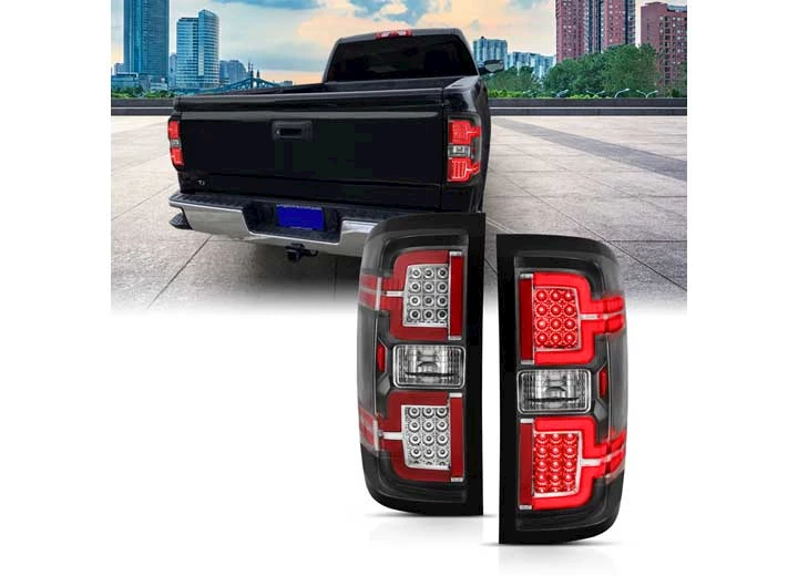 Anzo, Usa 14-18 SILVERADO 1500/2500/3500 HD LED TAILLIGHTS BLACK