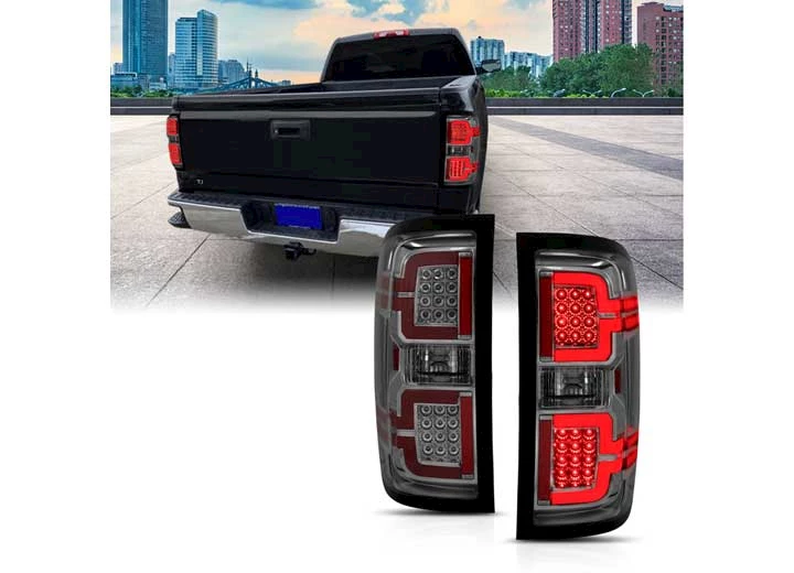 Anzo, Usa 14-18 SILVERADO 1500/2500/3500 HD LED TAILLIGHTS SMOKE